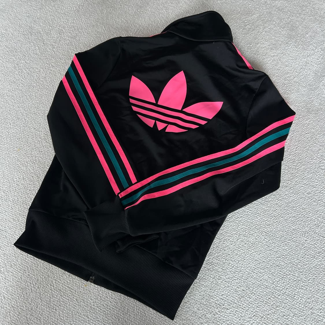 아디다스 블랙 핑크/민트 삼선 져지 s 상품이미지4