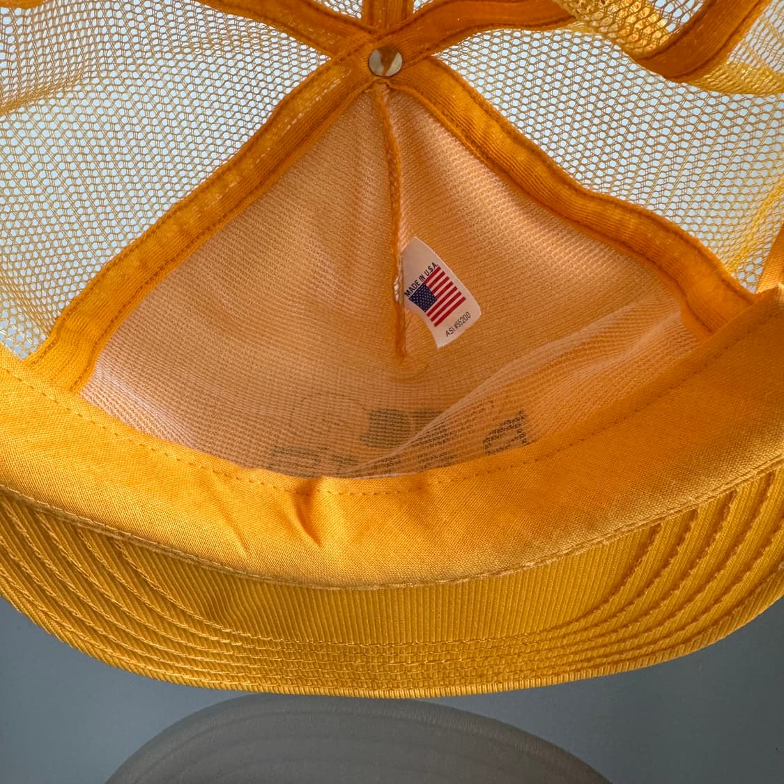 USA 빈티지 모자 볼캡 vintage cap 트러커 메쉬 옐로우 상품이미지4