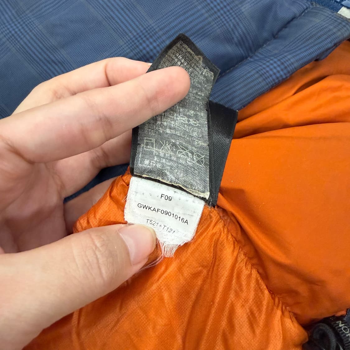 [정품/L] 노스페이스 700 네이비체크 패딩조끼 b14 상품이미지5