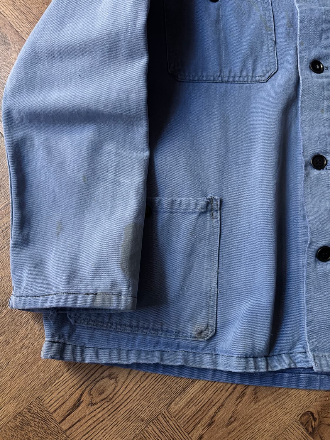 [L]90's 빈티지 하드 페이딩 프렌치 워크자켓 상품이미지5