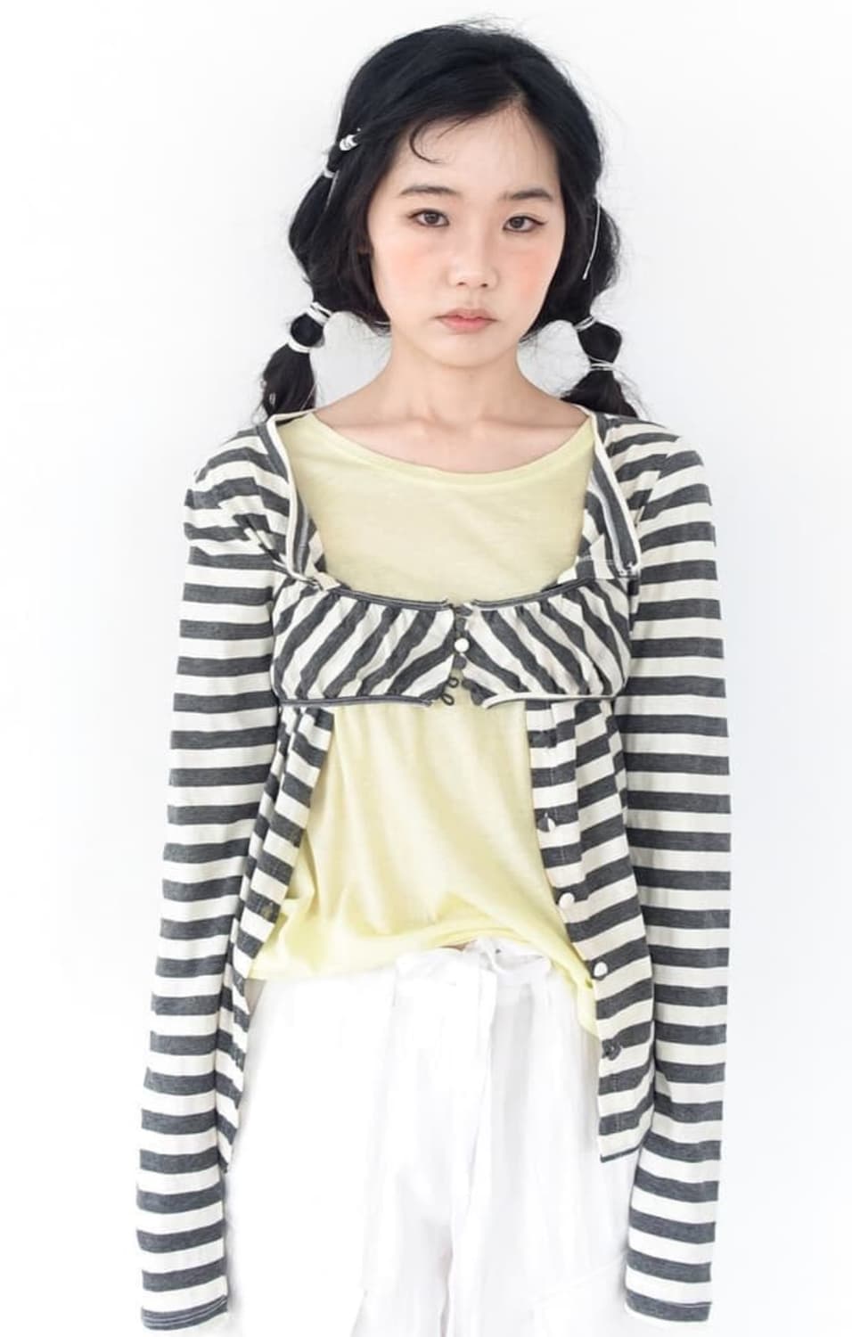 샵페어리 stripe button cardigan 스트라이프 가디건 상품이미지1