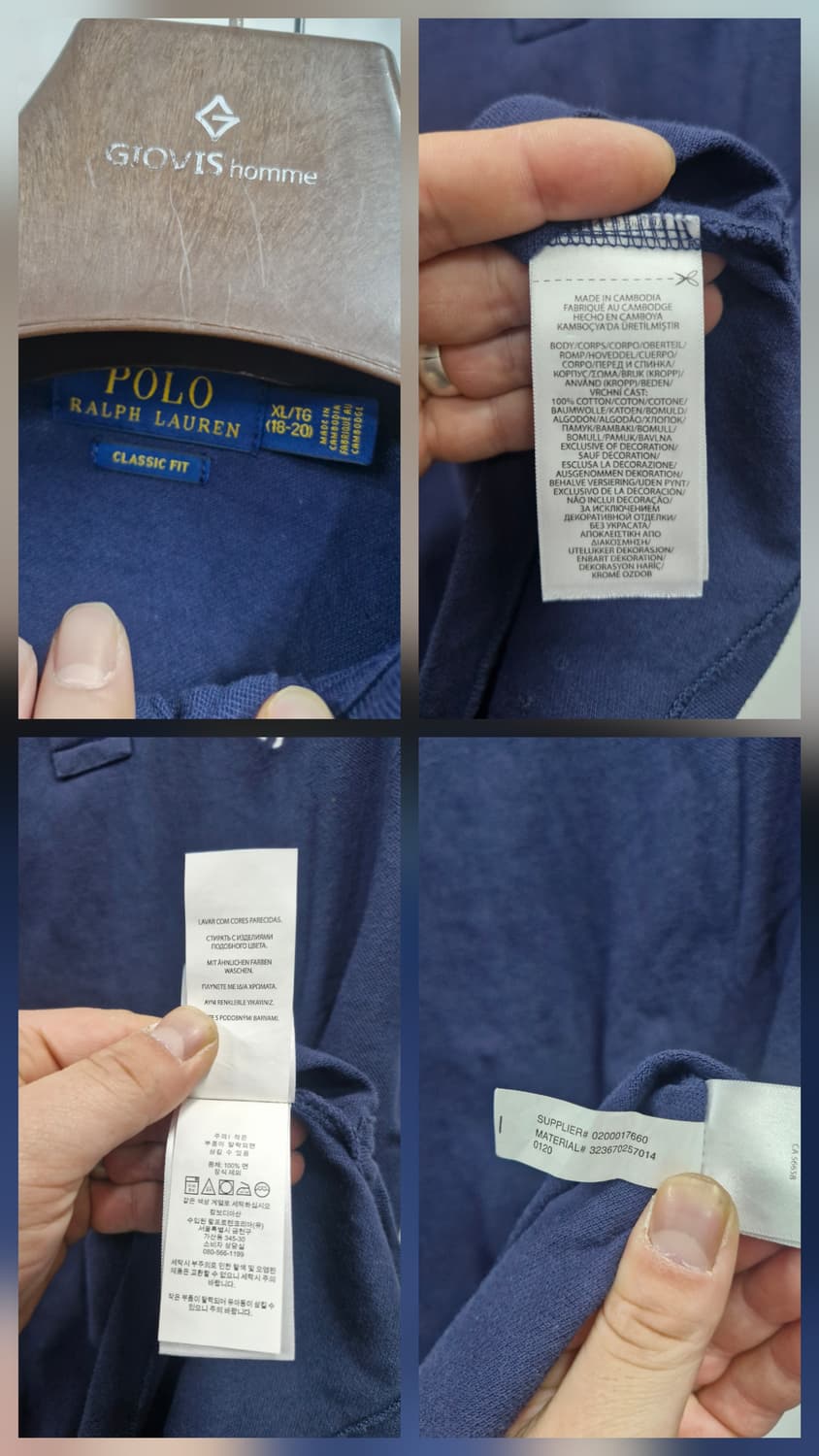 95M 폴로 랄프로렌 네이비 빅포니 카라 반팔티. 상품이미지8