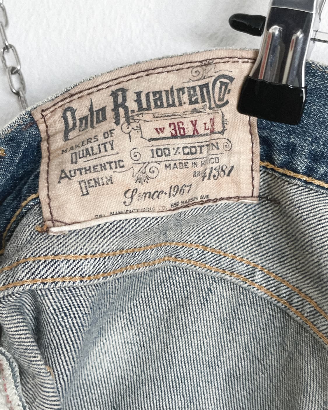 폴로 랄프로렌 워시드 새깅 루즈핏 데님 상품이미지7