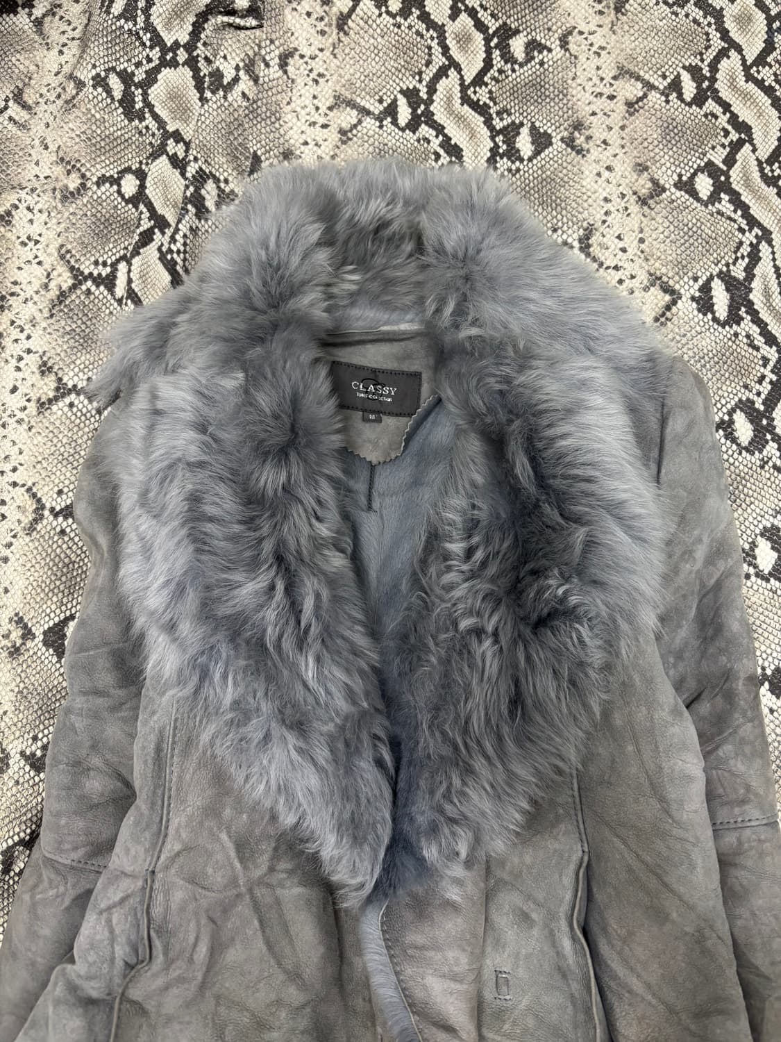 Y2K Grey Fur Trimming Jacket 상품이미지7