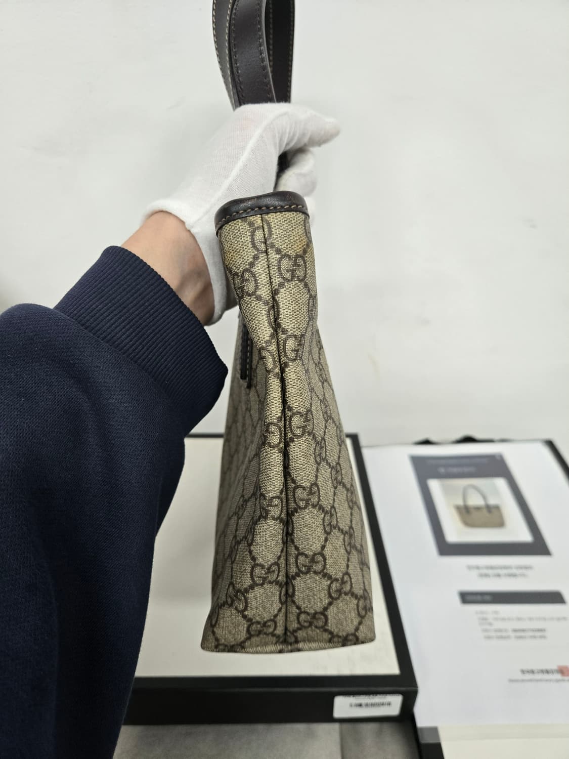 [보증서 정품] 구찌 시그니처 토트백 상품이미지1