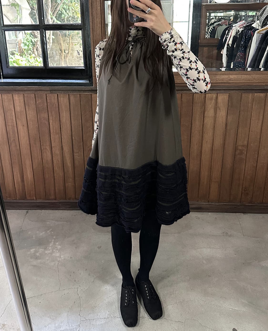 SACAI mixed layered dress 상품이미지1