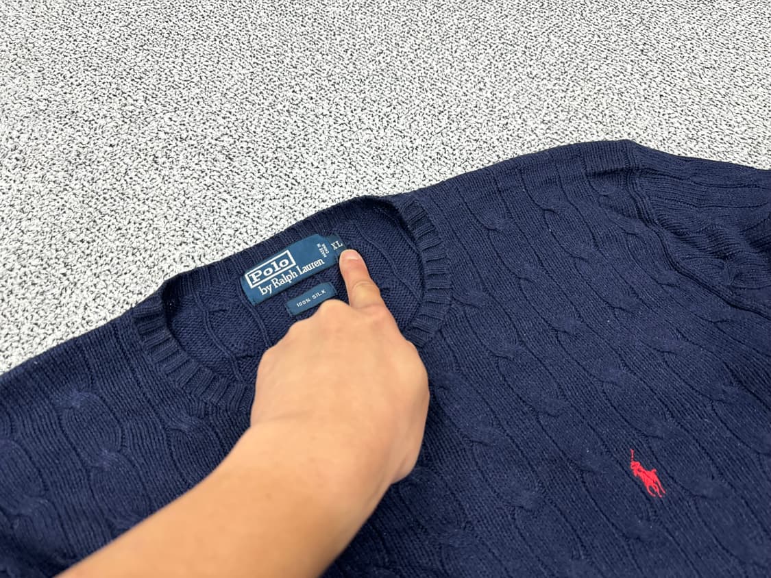 폴로 랄프로렌 90s 실크 꽈배기니트 상품이미지2