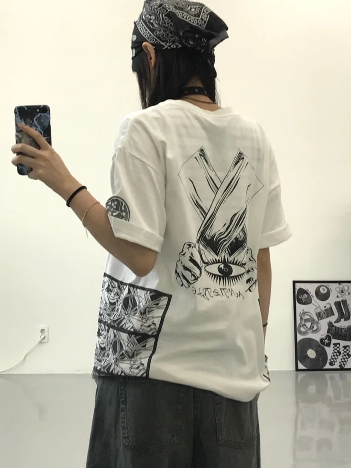 빈티지 HEX 프린팅 반팔 상품이미지2