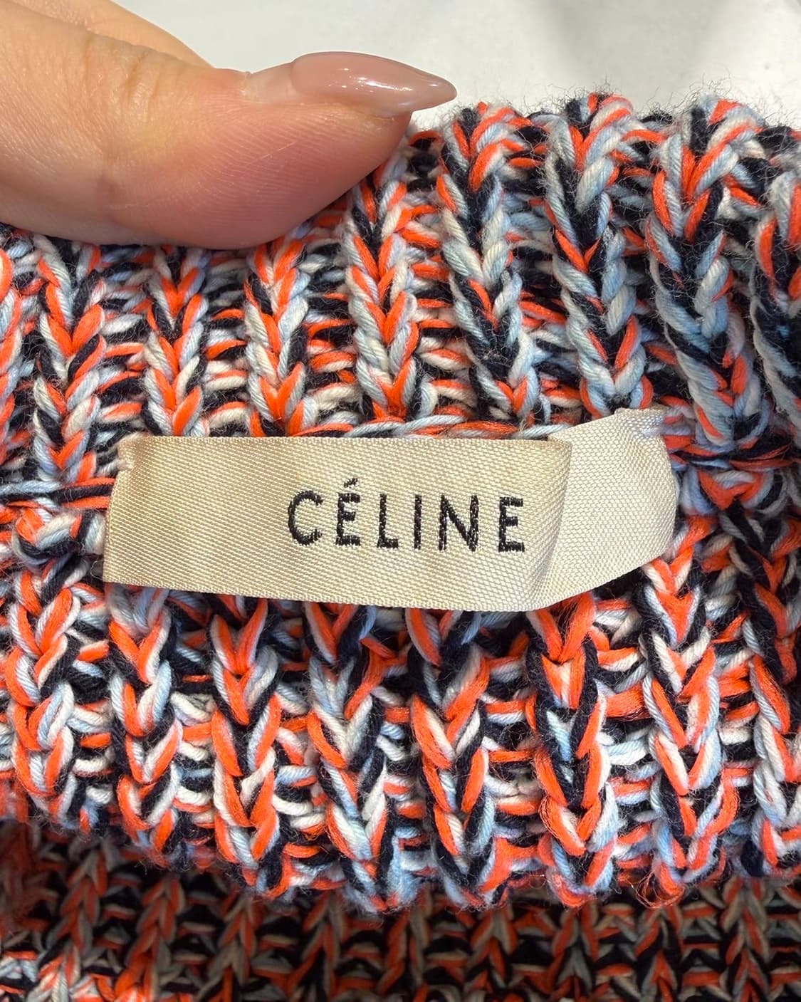 셀린느 오렌지 믹스컬러 코튼 니트  상품이미지8