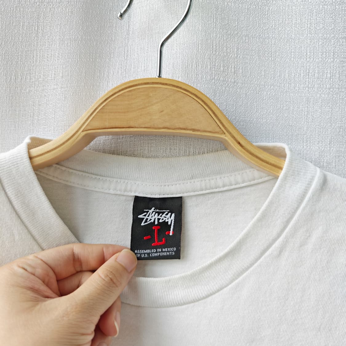 스투시 00s LIVIN XL 프린팅 반팔 티셔츠 화이트 L 상품이미지9