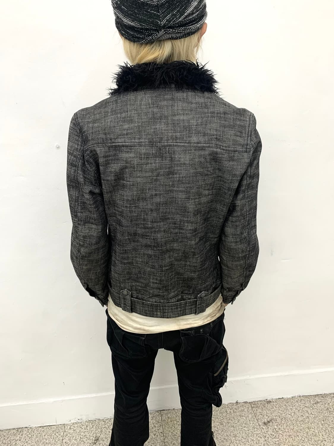Schlussel 00s fur denim rider jacket  상품이미지7