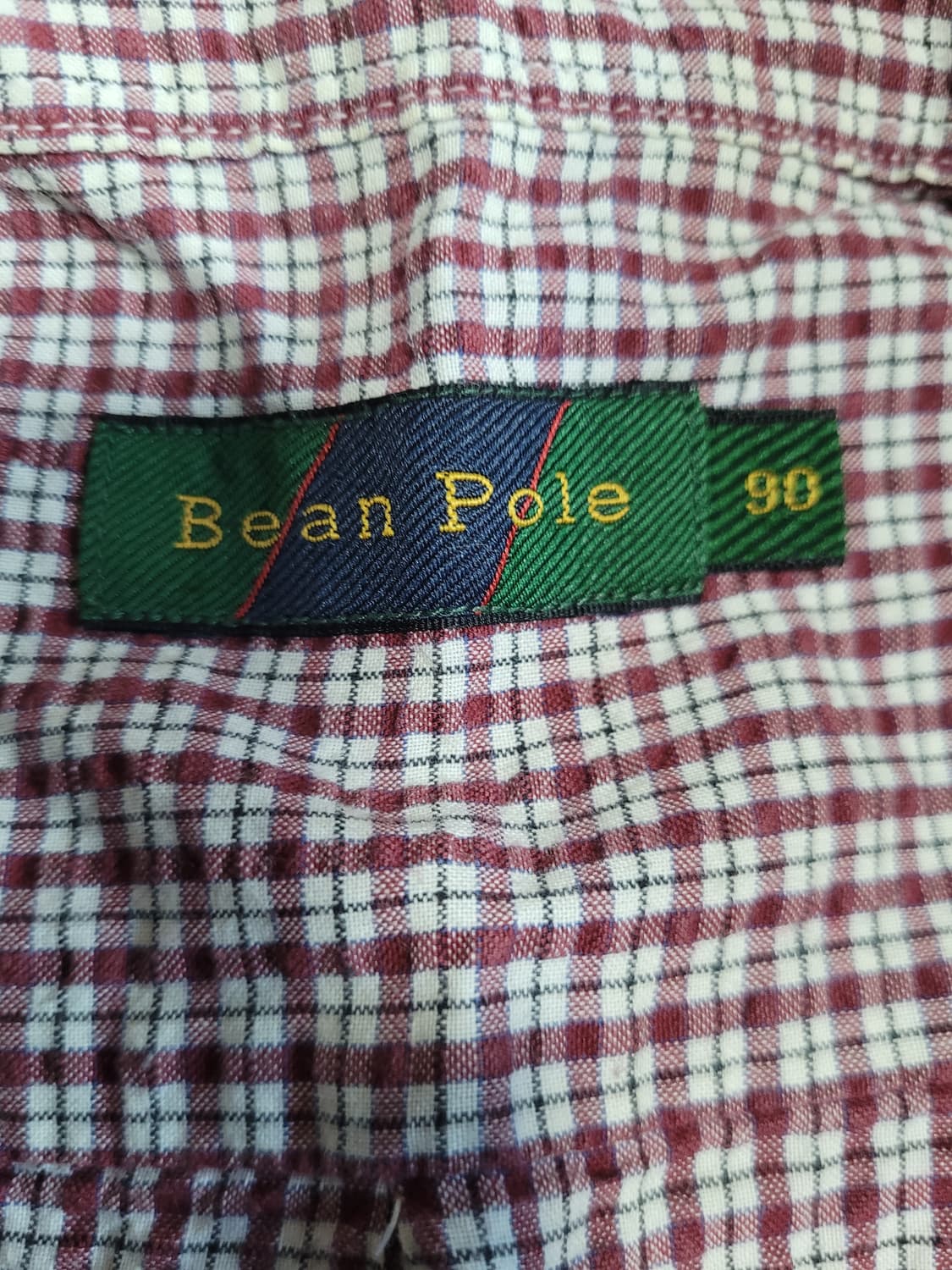 정품 빈폴 시어서커 체크 반팔 셔츠 상품이미지2