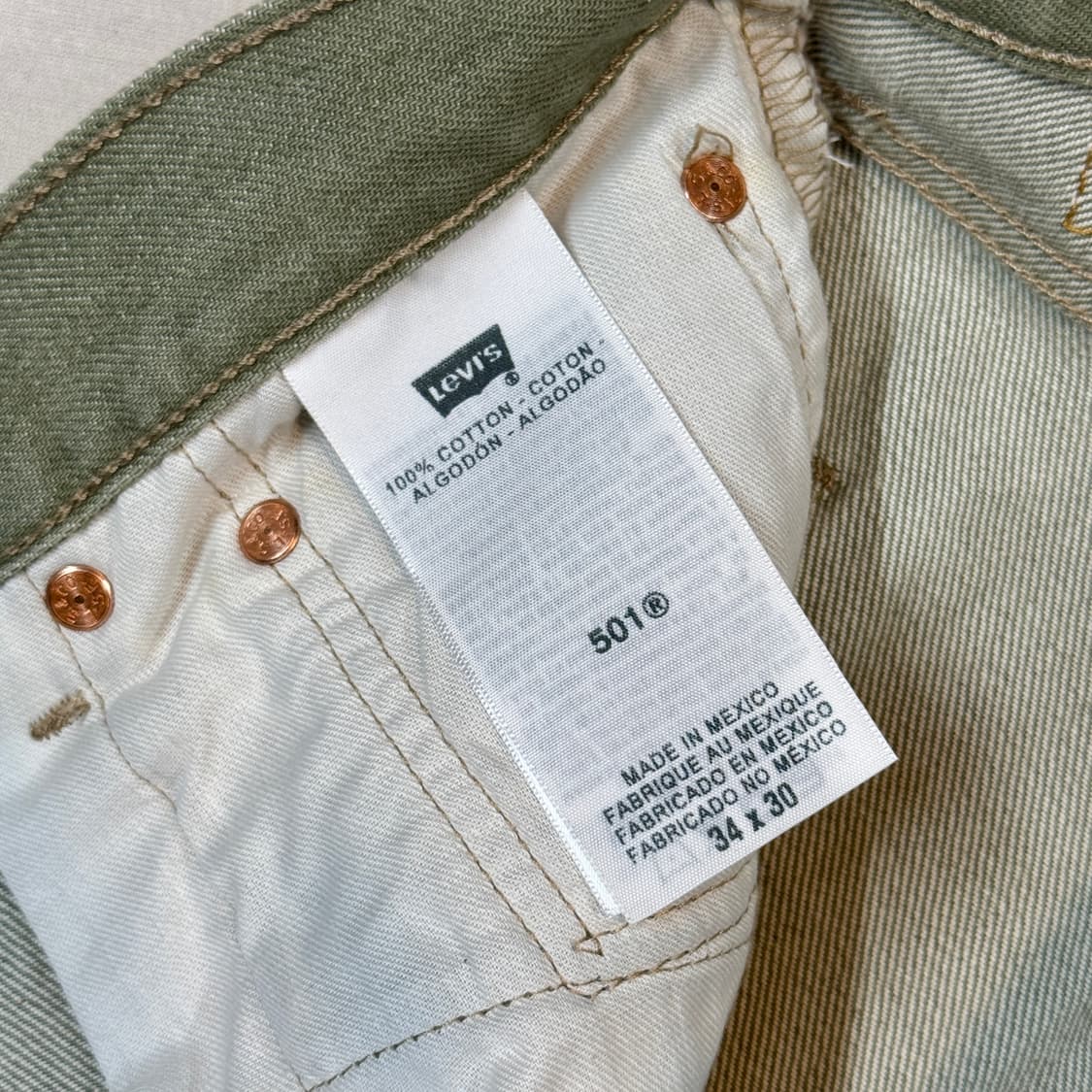 34inch) 리바이스 501 버튼플라이 리지드 데님 청바지 상품이미지9