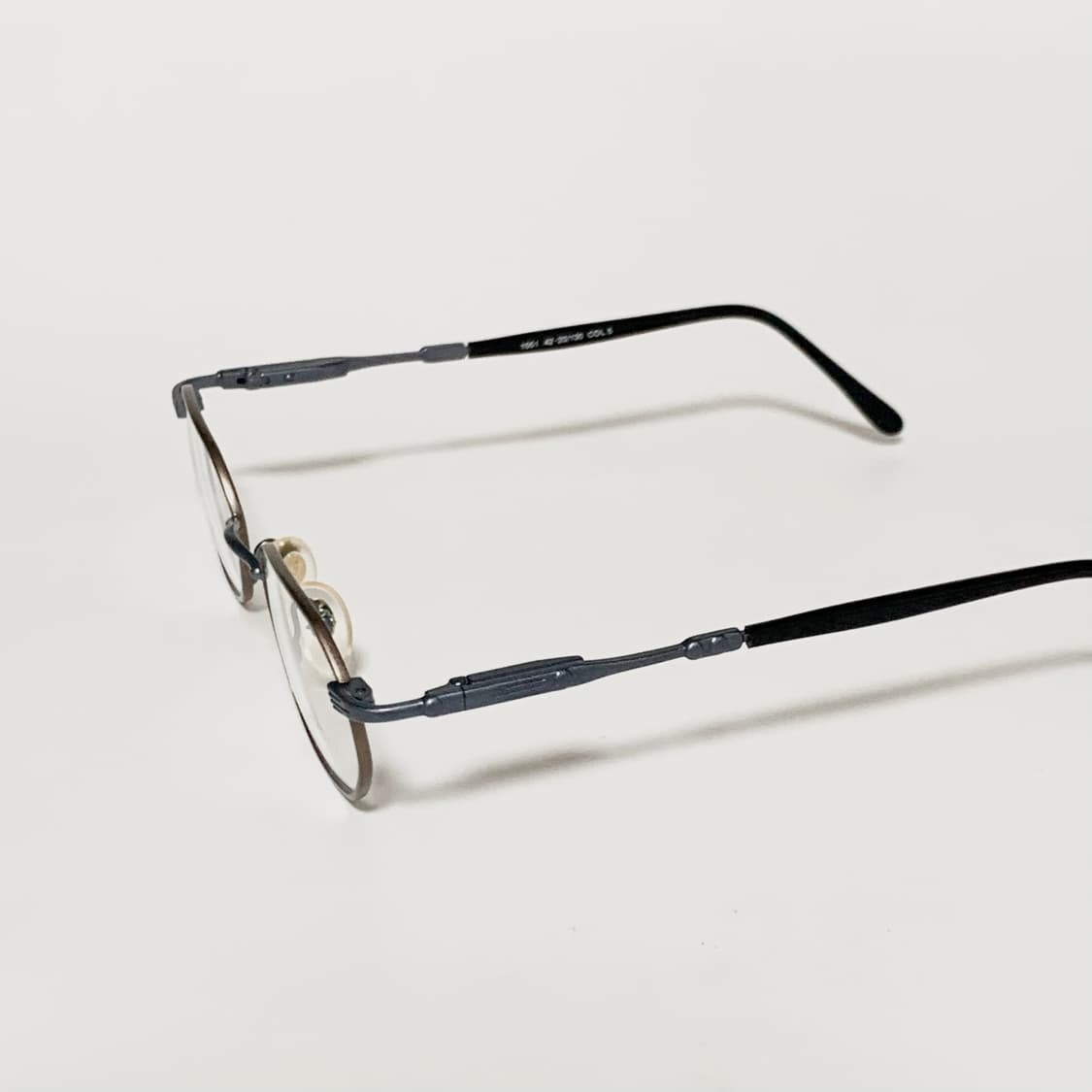 993 데드스탁 빈티지 안경테 레트로 육각형 엔틱 블루 풀메탈 남녀공용 상품이미지4