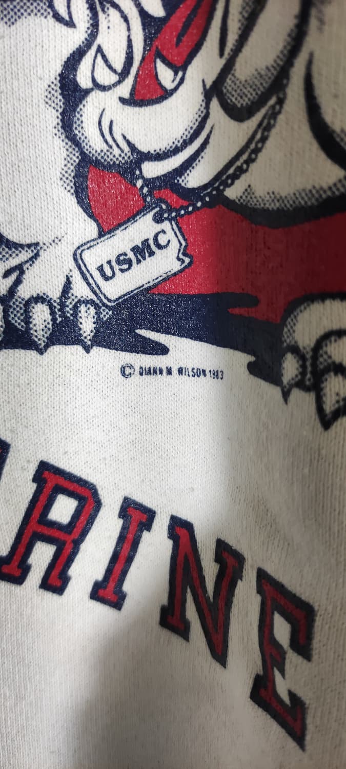 80s 미해병대 불독 스웻셔츠 L사이즈 상품이미지4