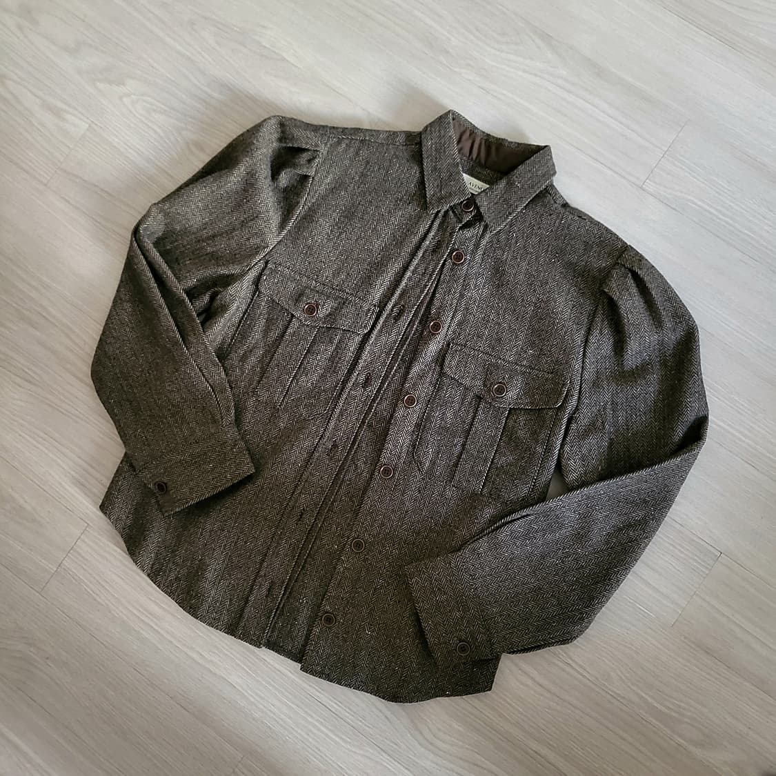 헤링본 울 셔츠 새상품 상품이미지1