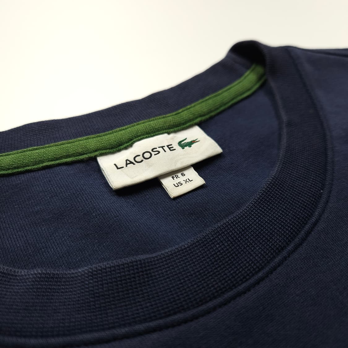 라코스테 자수로고 빅로고 미니멀 맨투맨 (XL) 상품이미지5