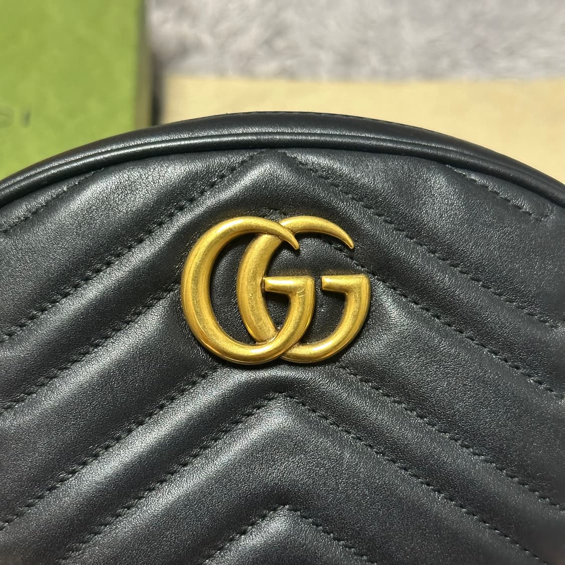 [풀구성] 구찌 GG 마몬트 마틀라세 벨트백 블랙 상품이미지3