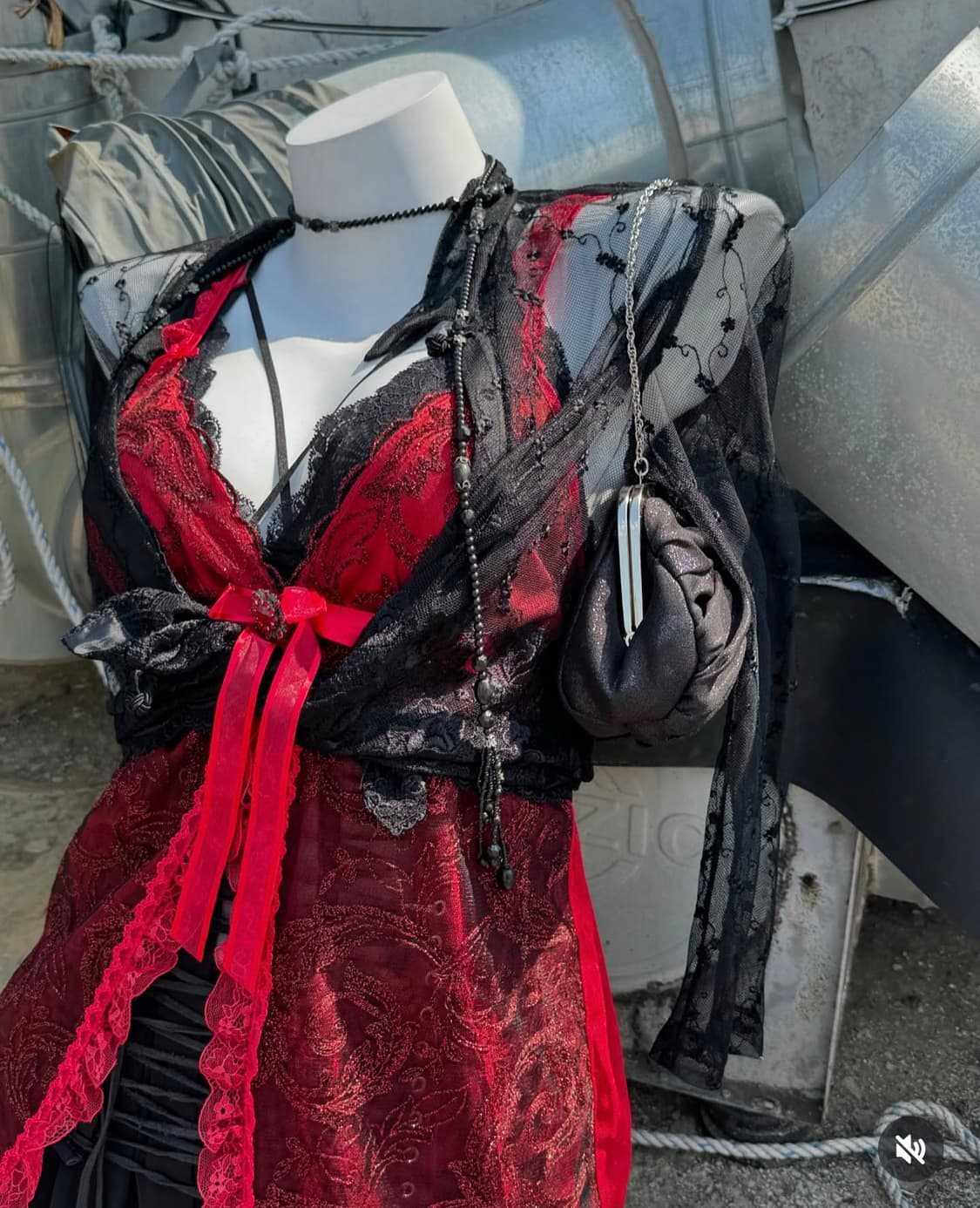 빈티지 섹시 고스 코디 세트 케토하우스 와이즈걸 큐빈티지 펑크 갸루 상품이미지1