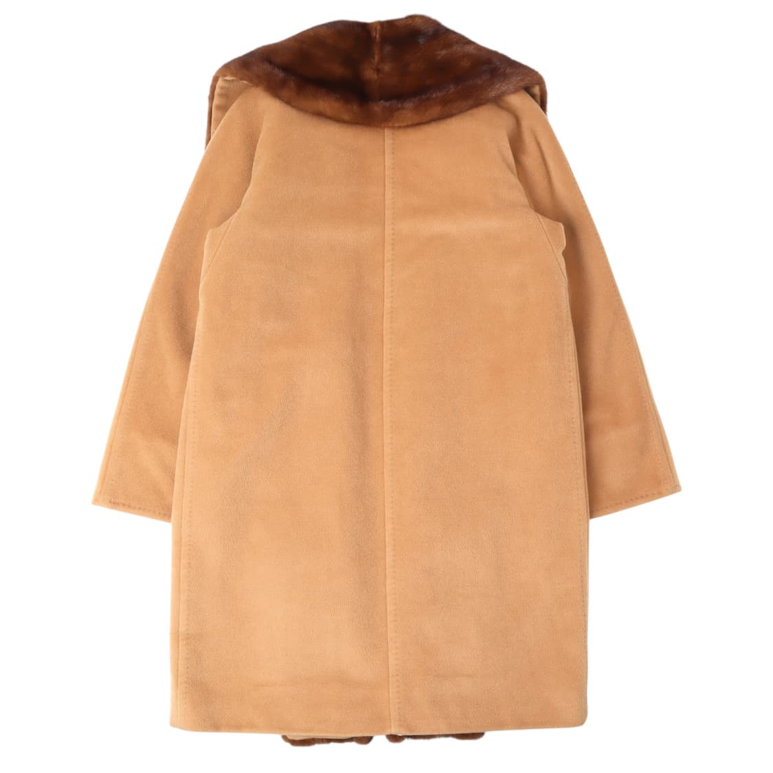 막스마라 카멜 울 캐시미어 퍼 코트 상품이미지5