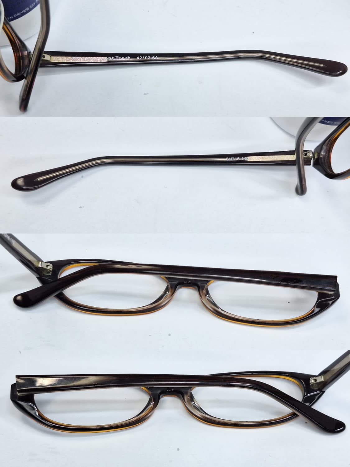 일본 내수용 opt Fresh 42102-6A 슬림 뿔테 안경테 안경 상품이미지4
