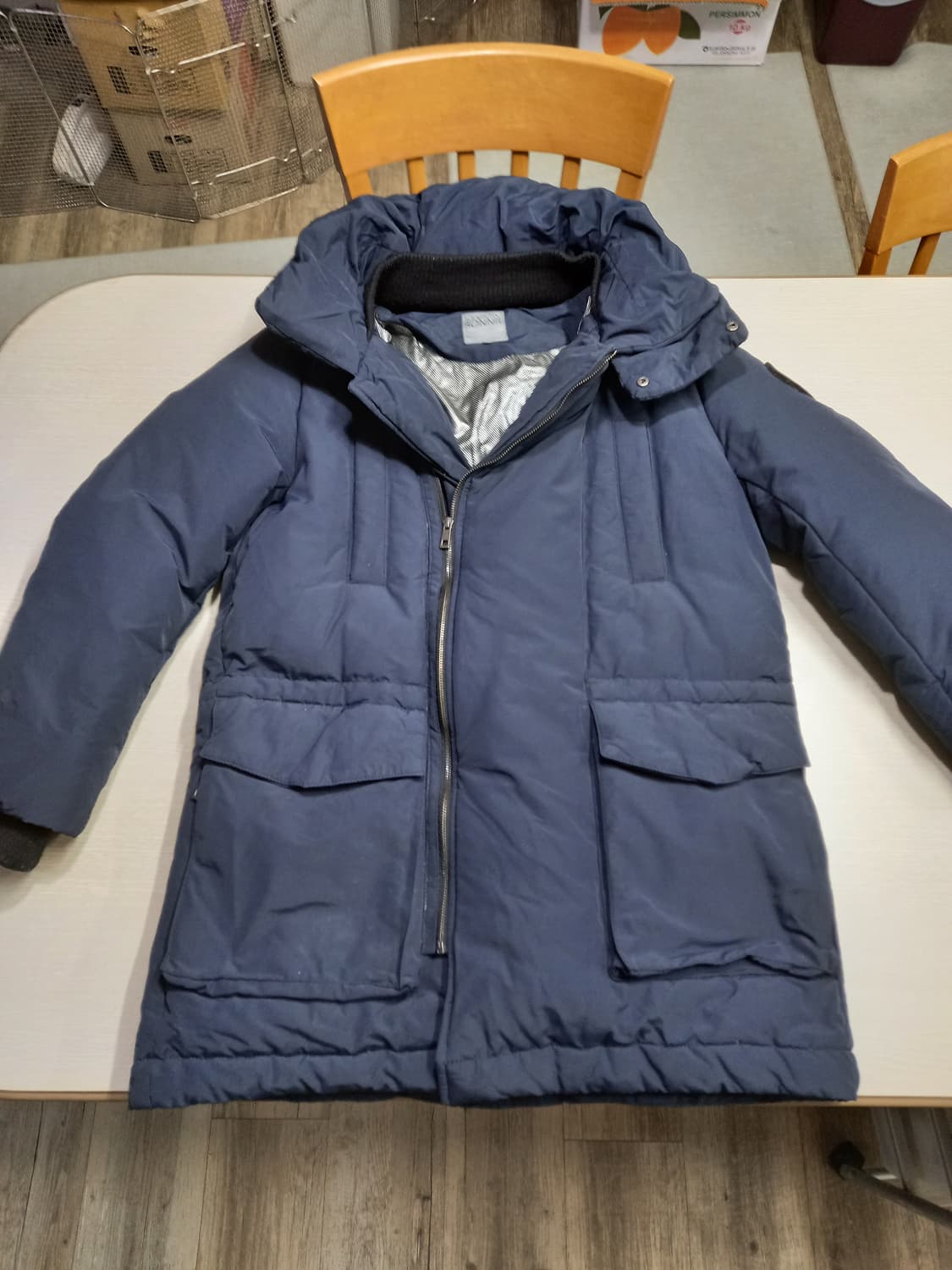 XL105 STUDIO BONNIE 덕다운 하프패딩 네이비 XL-451 상품이미지1