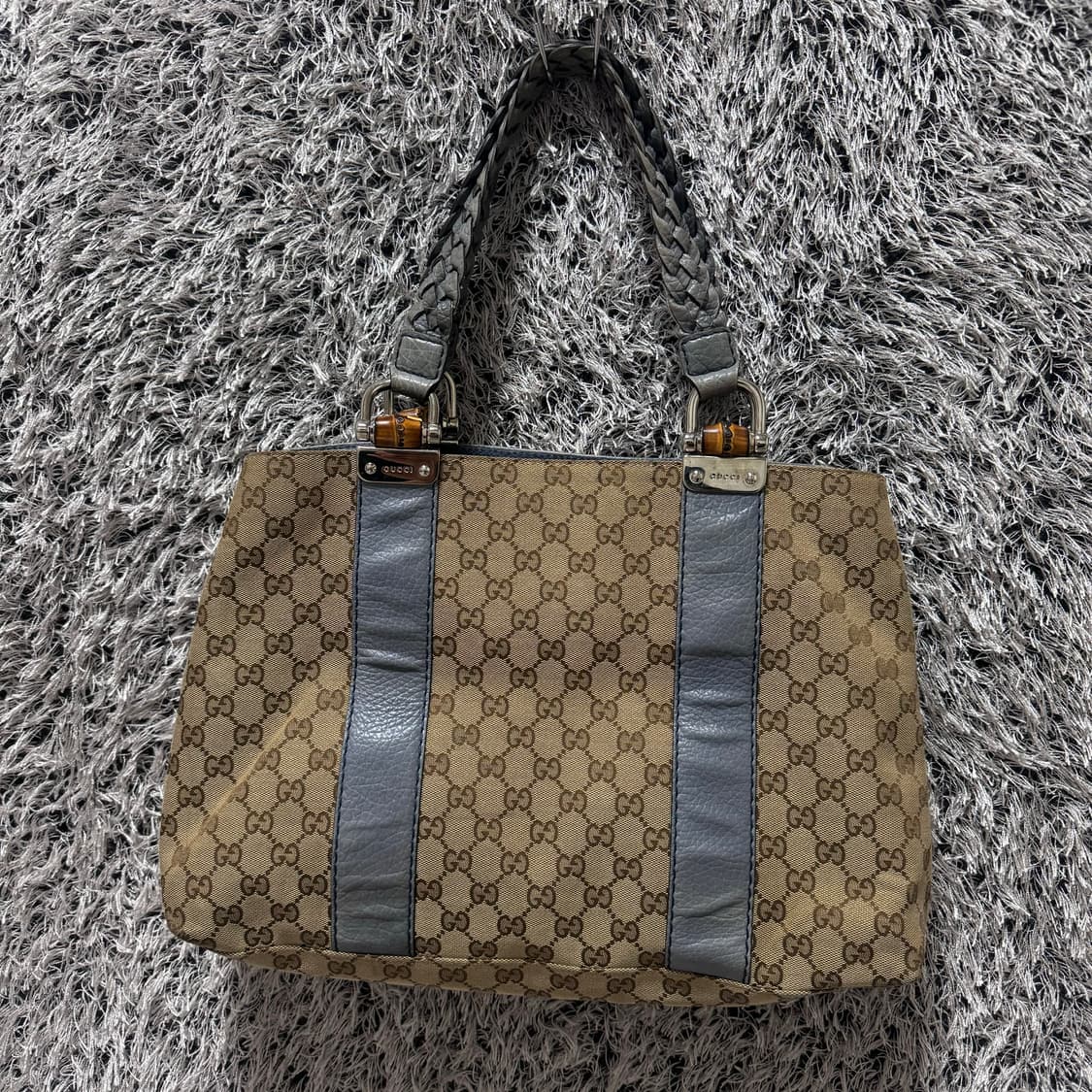 구찌 GG 캔버스 뱀부 숄더백 상품이미지2