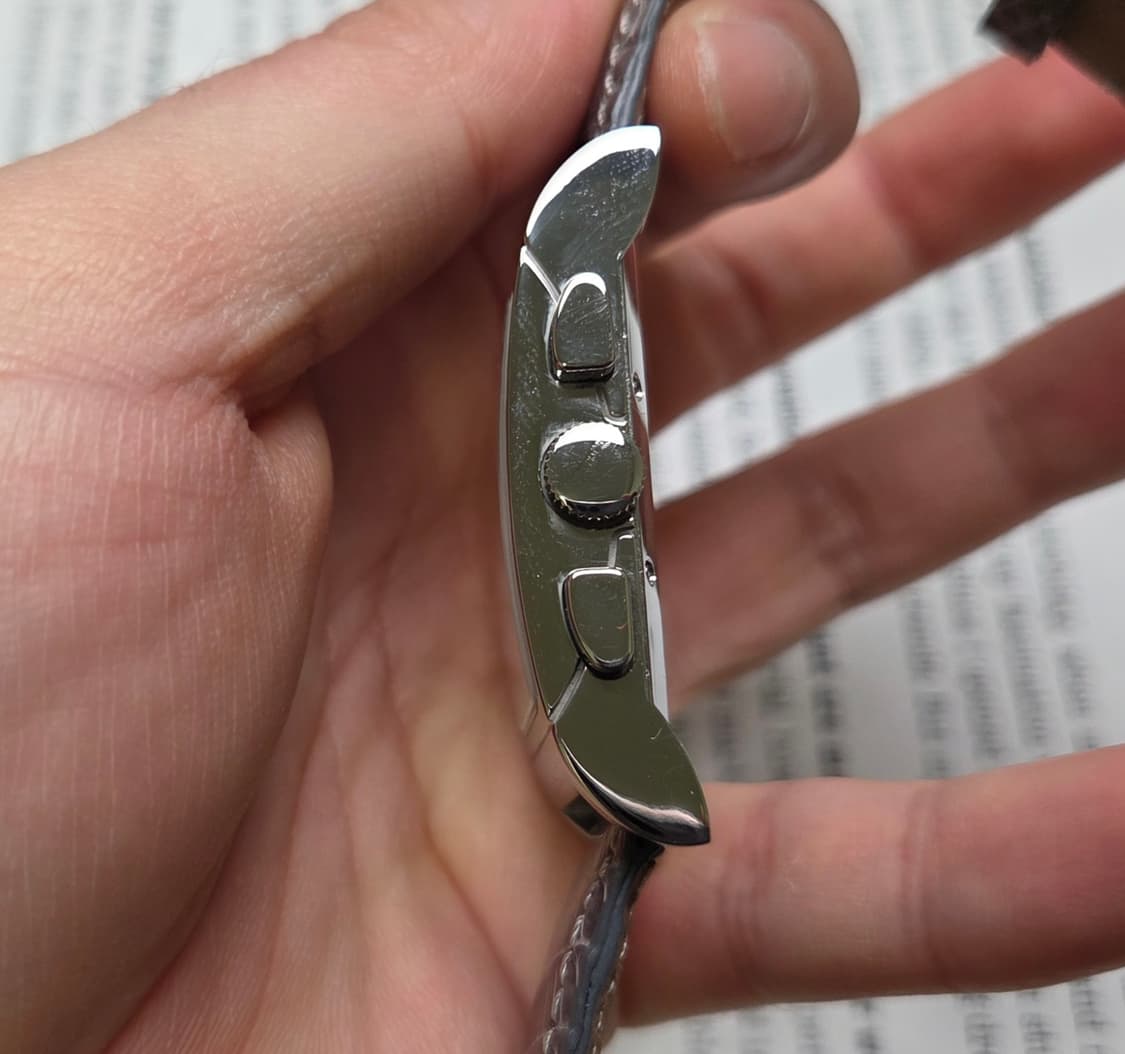 레어] 불가리 렉탕골로 사각탱크 크로노 라지스틸 쿼츠 화이트다이얼   상품이미지5