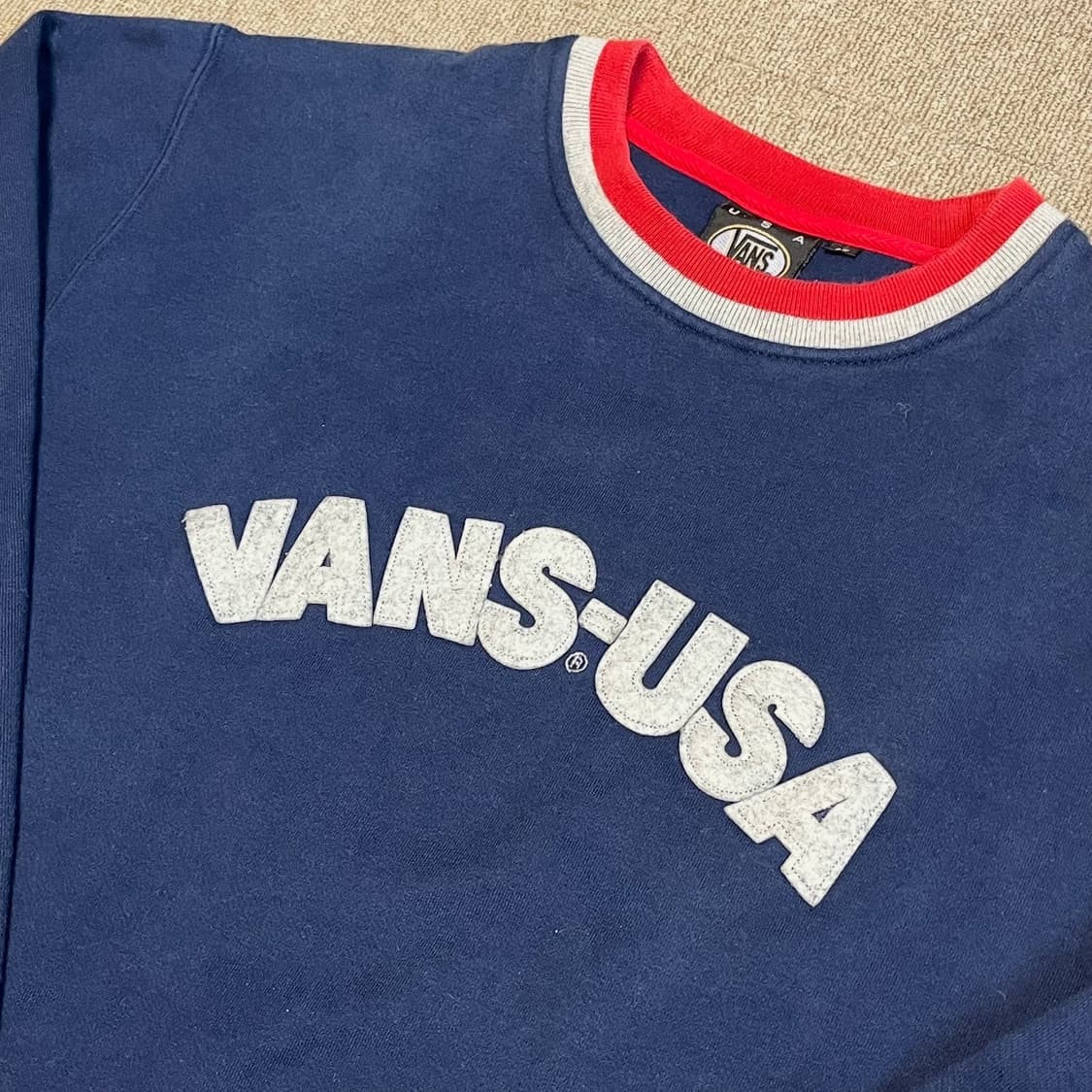 90s 올드 반스 USA 기모 스웻 셔츠 상품이미지2