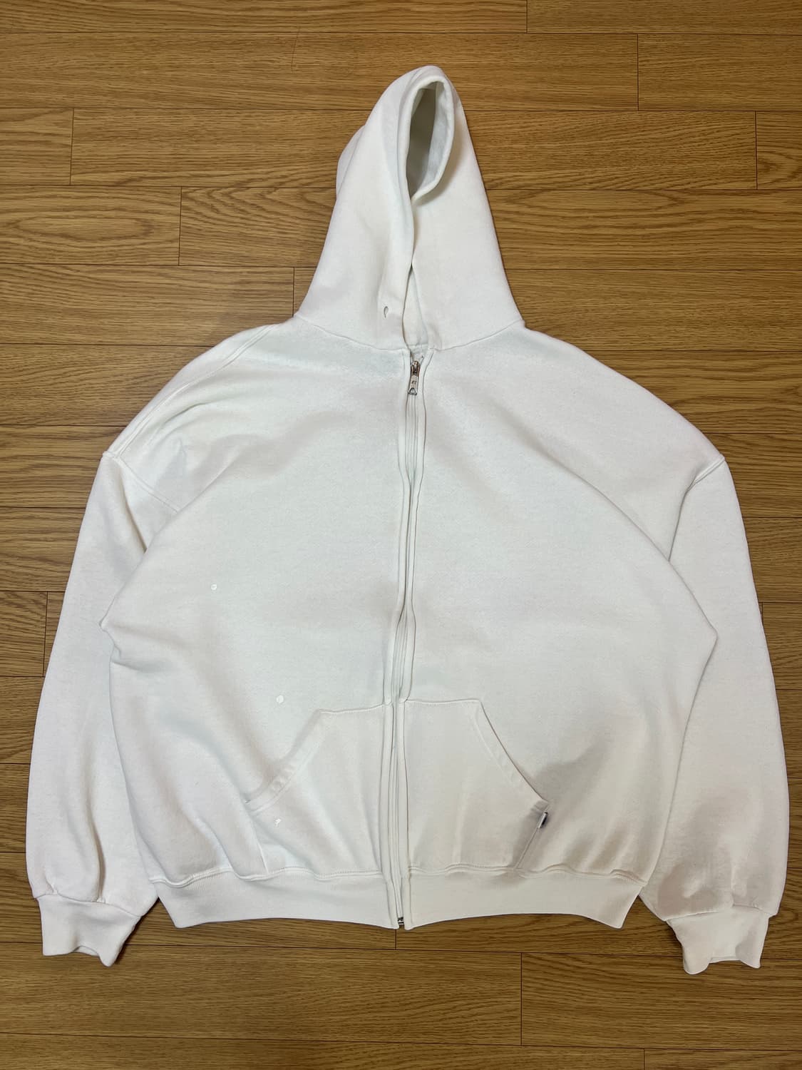 90s 러셀 빈티지 후드집업 화이트 XXL 상품이미지2