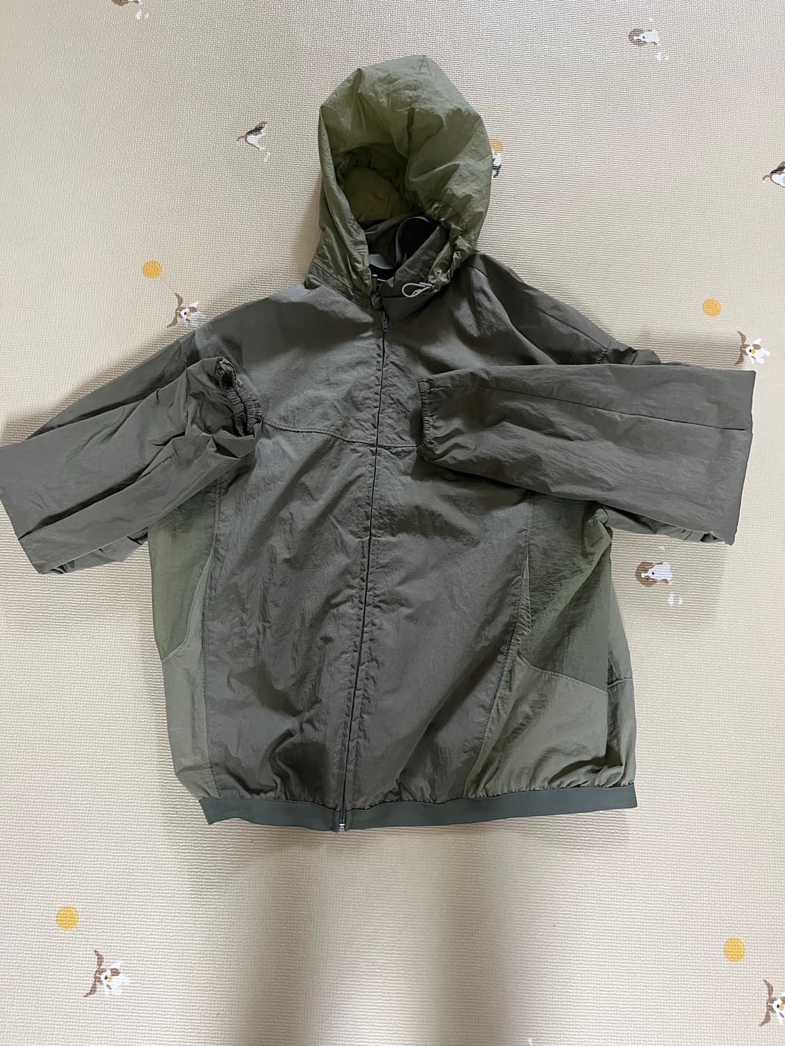 EE DETACHABLE 윈드브레이커 올리브 자켓 (M) 상품이미지3