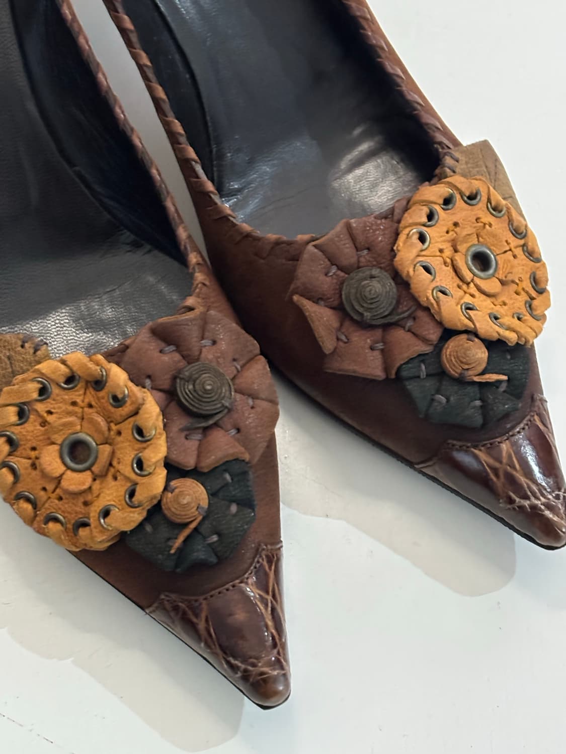 Flower Suede Pumps (37)  • PRADA 상품이미지2