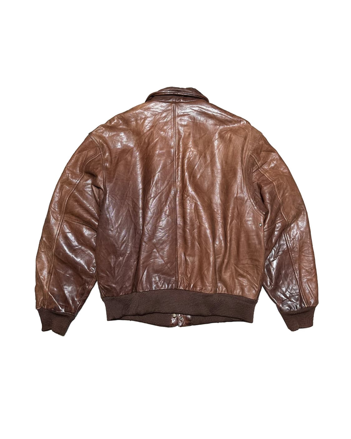 90s 헤비 리얼 레더 A-2 플라이트 자켓 made in korea 상품이미지2