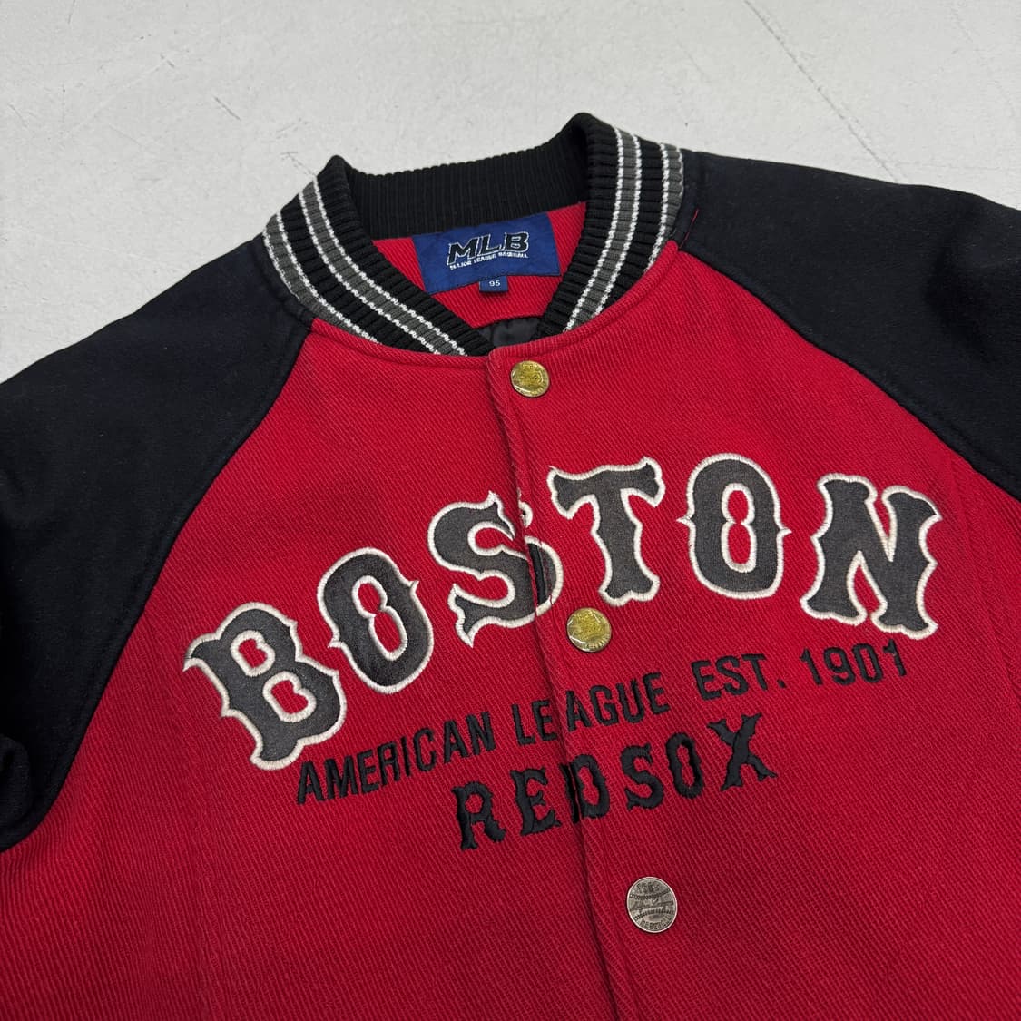 MLB 보스턴삭스 올드스쿨 모직 울 바시티 자켓 상품이미지3