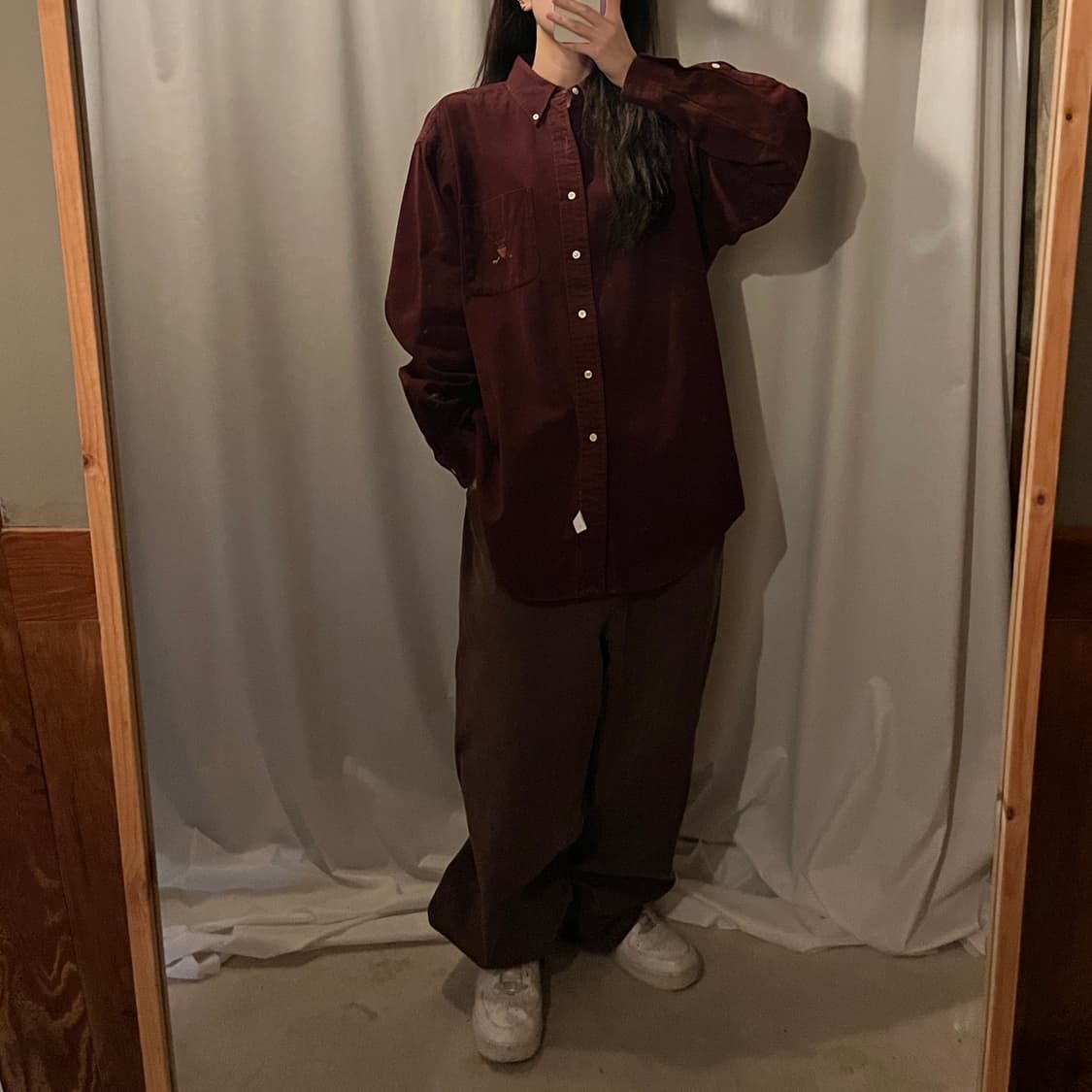 폴로랄프로렌 솔리드셔츠 버건디 상품이미지4