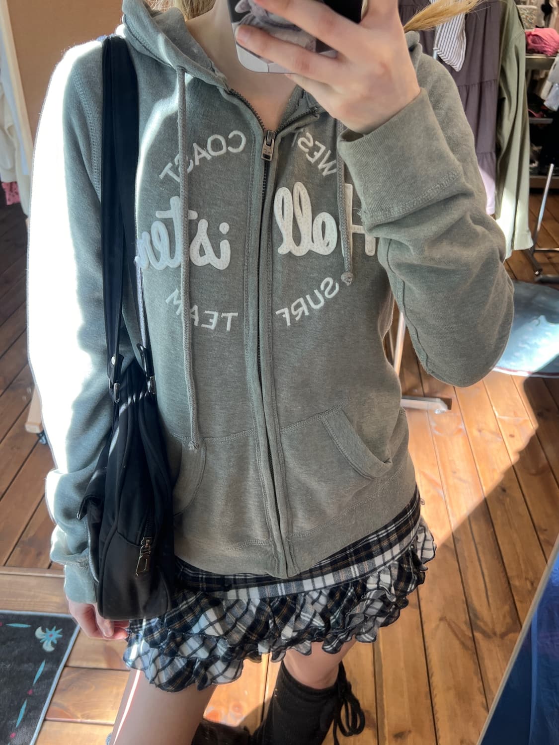 Hollister 그레이 후드집업 상품이미지2