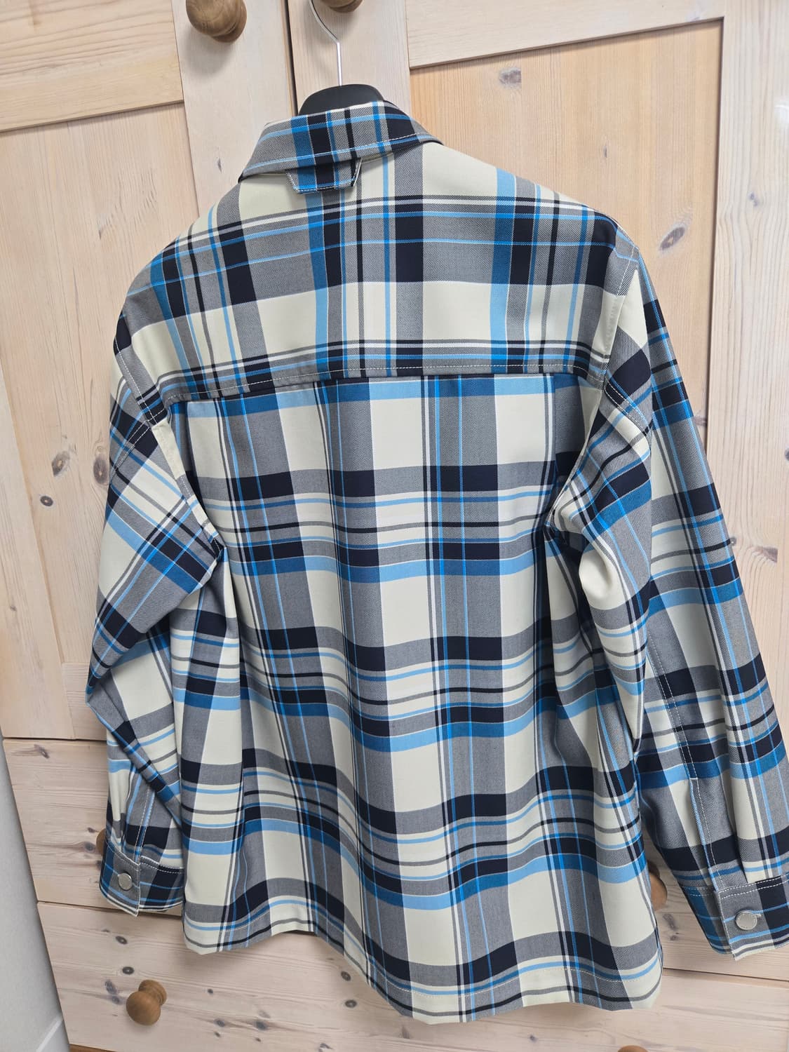 솔리드옴므 블루 체크 셔켓 (셔츠 +자켓) 상품이미지3