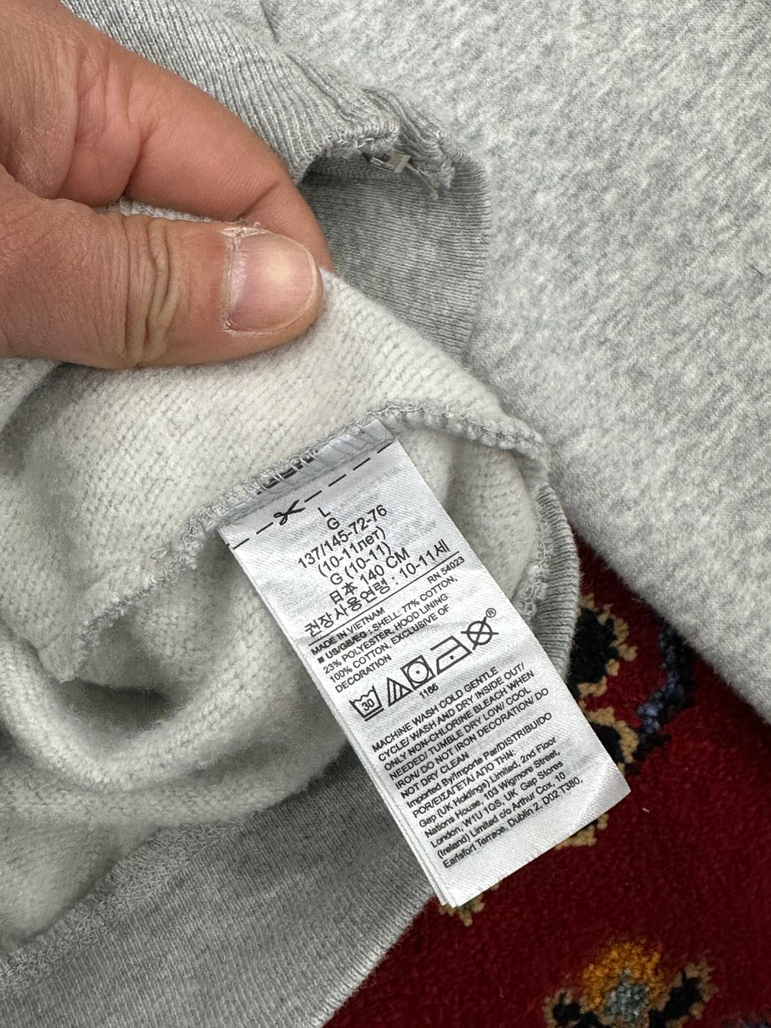 갭 후드집업 키즈L 상품이미지7