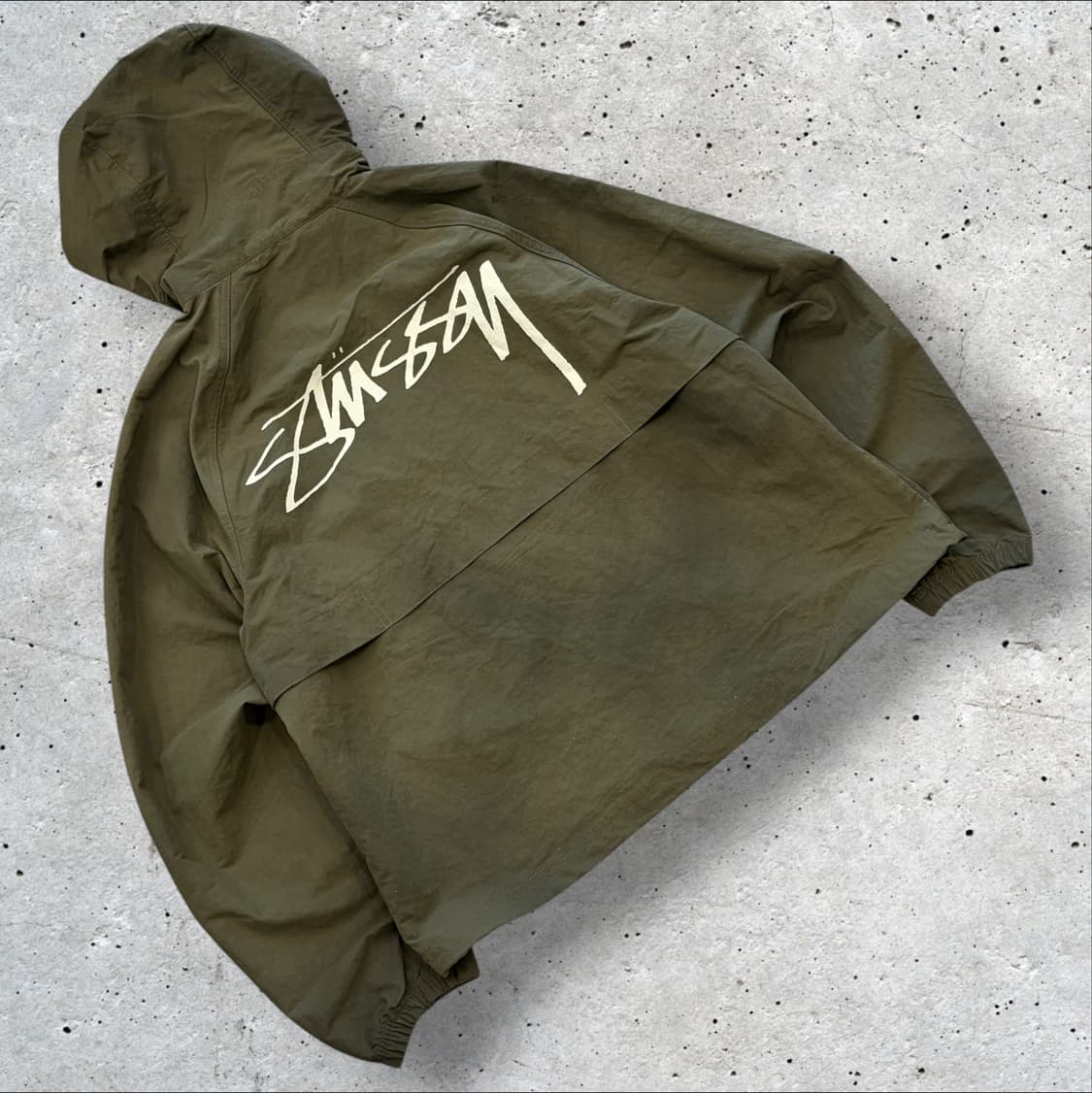 [S] 스투시 비치쉘 올리브 그린 후드 바람막이 자켓 D506 상품이미지1