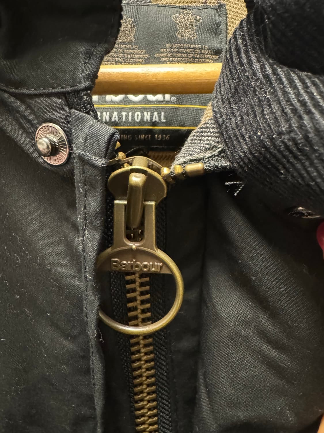 BARBOUR 바버 인터네셔널 오리지널 블랙 왁싱 자켓 S 상품이미지7