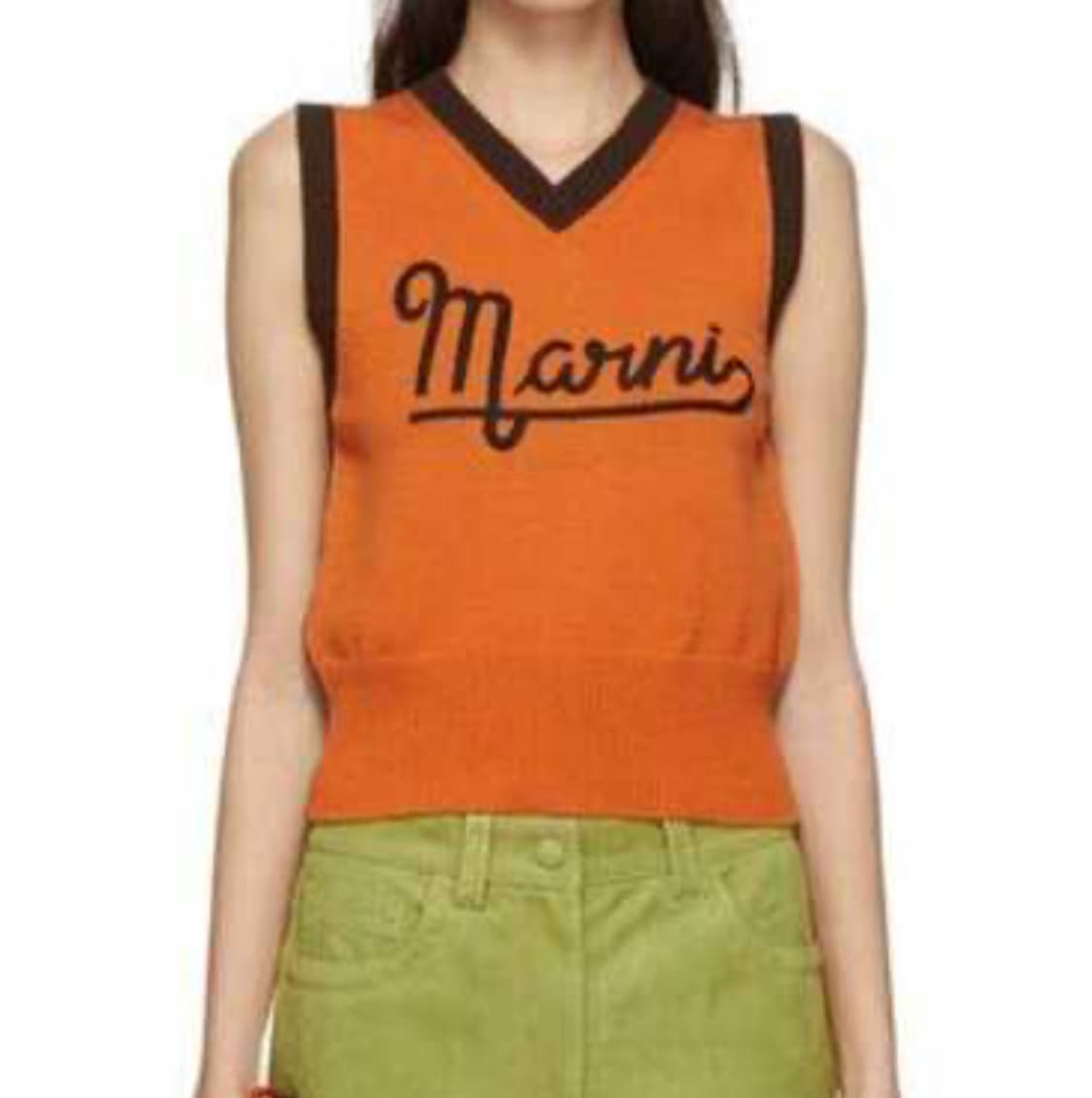 [40] 마르니 브이넥 스웨터 캐럿 니트조끼 상품이미지1
