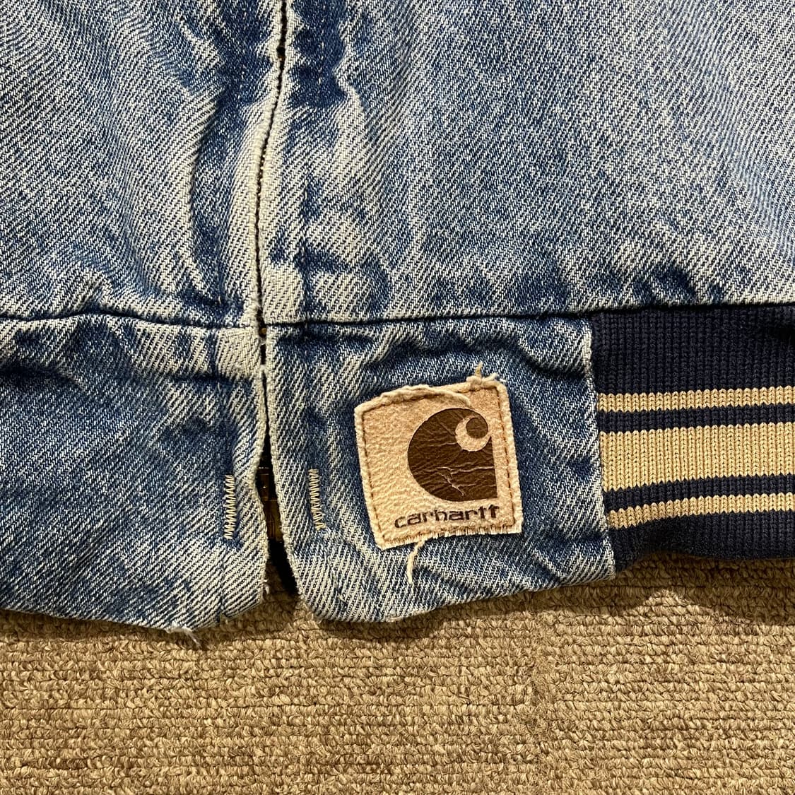 (M) Carhartt 칼하트 데님 바시티 자켓 상품이미지5