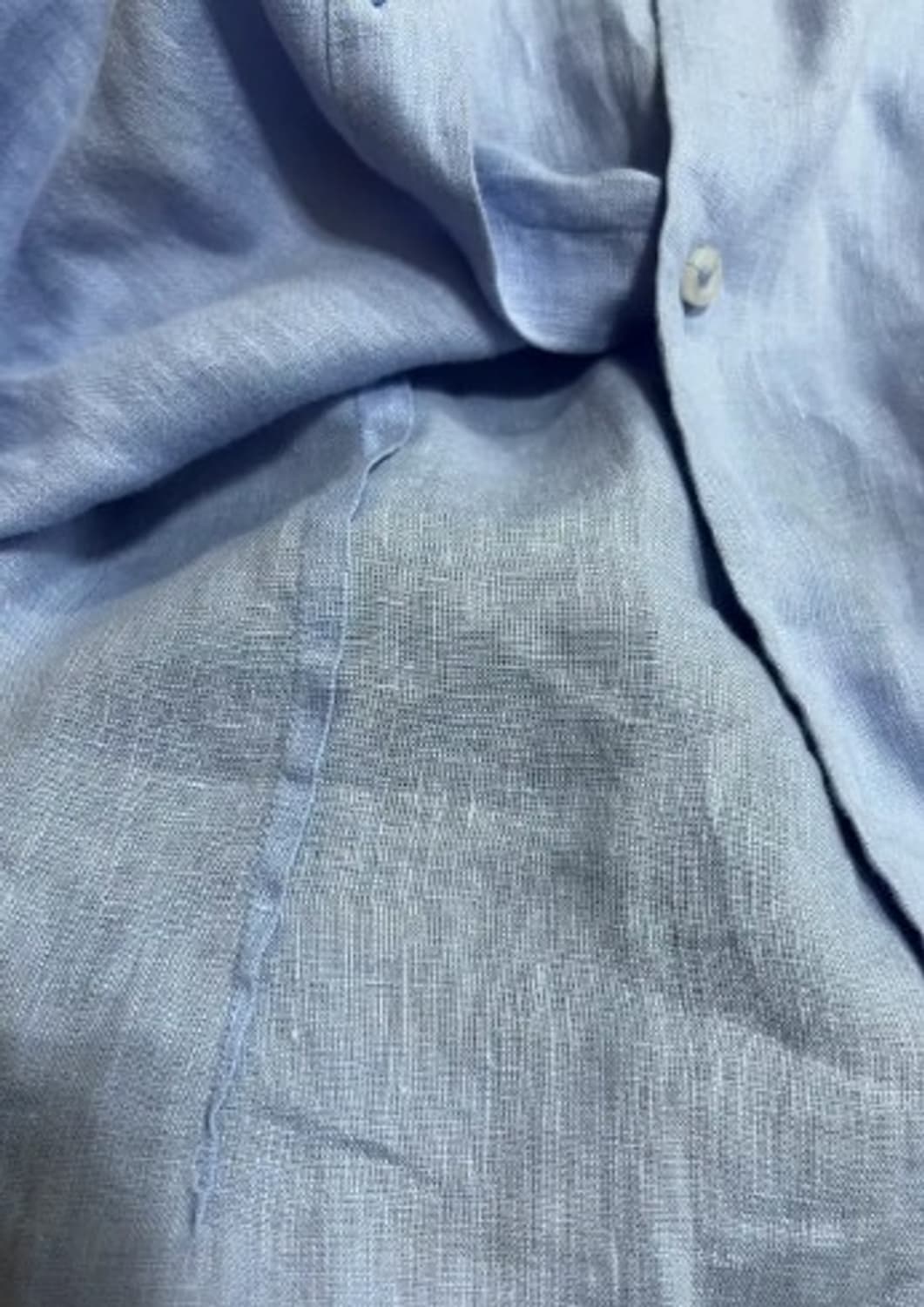 마시모뚜띠 남성 스카이블루 린넨긴팔셔츠 L 상품이미지4