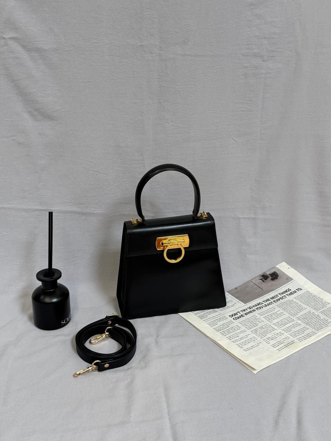 페라가모 켈리백 금장 간치니 토트백 탑핸들 크로스백 차정원백 김 상품이미지7