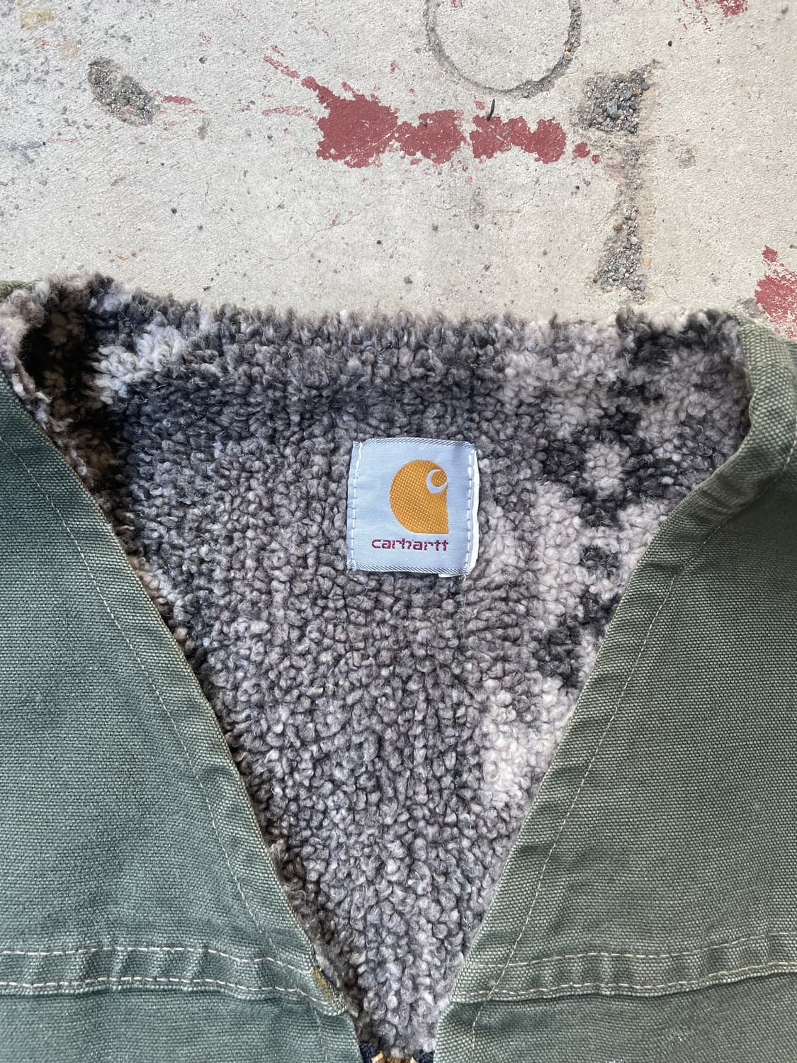 1996-97 Carhartt Dark Olive Aztec Vest 상품이미지8