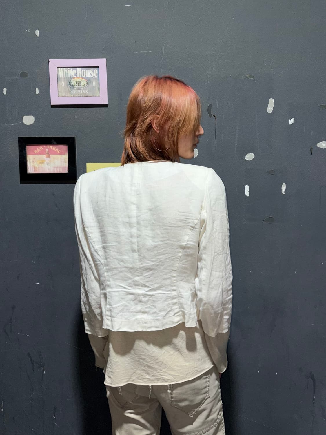 Padded Shoulder Linen Jacket 상품이미지9