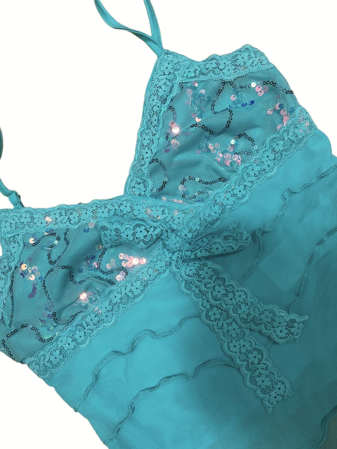 비즈 레이스 쉬폰 슬리브리스 상품이미지4