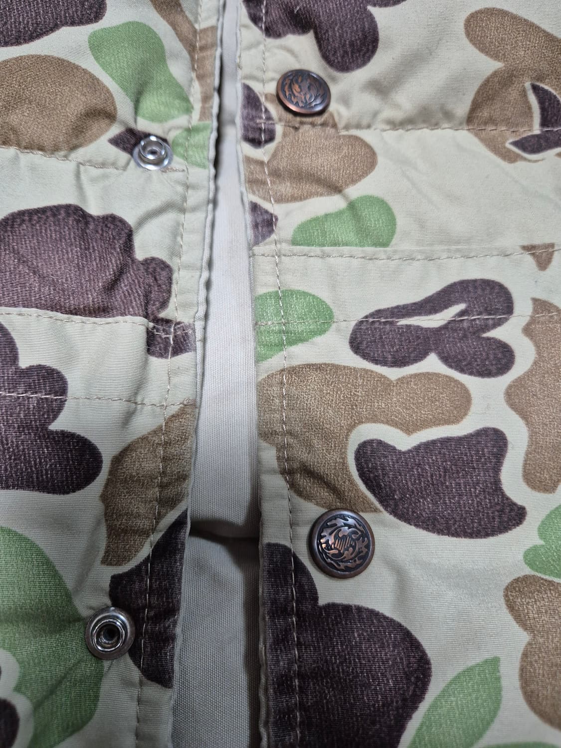 cabelas 헌팅브랜드 80's 빈티지 카모패턴 양면 패딩 조끼 상품이미지4