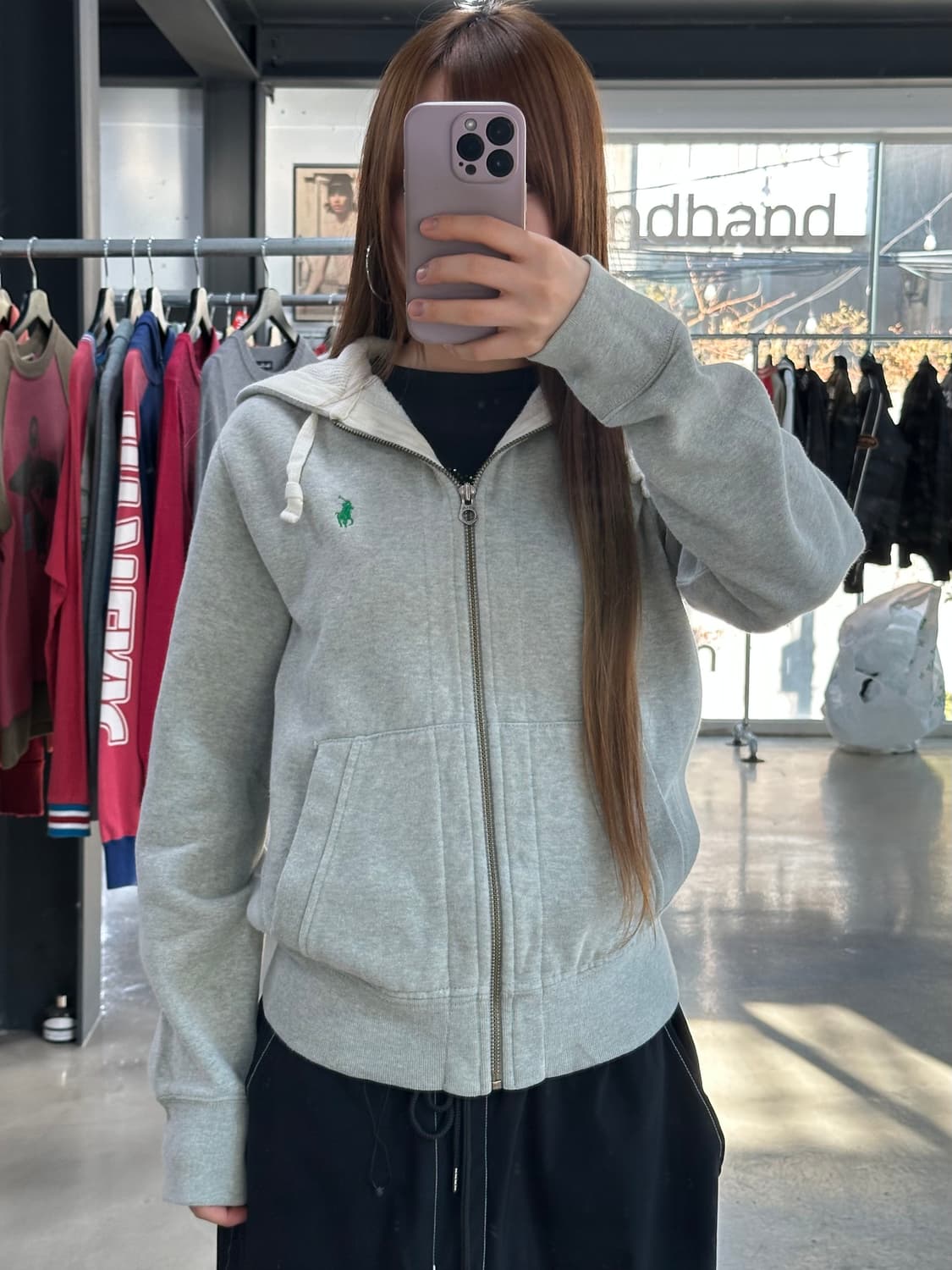 폴로랄프로렌 후드집업 그레이 상품이미지1