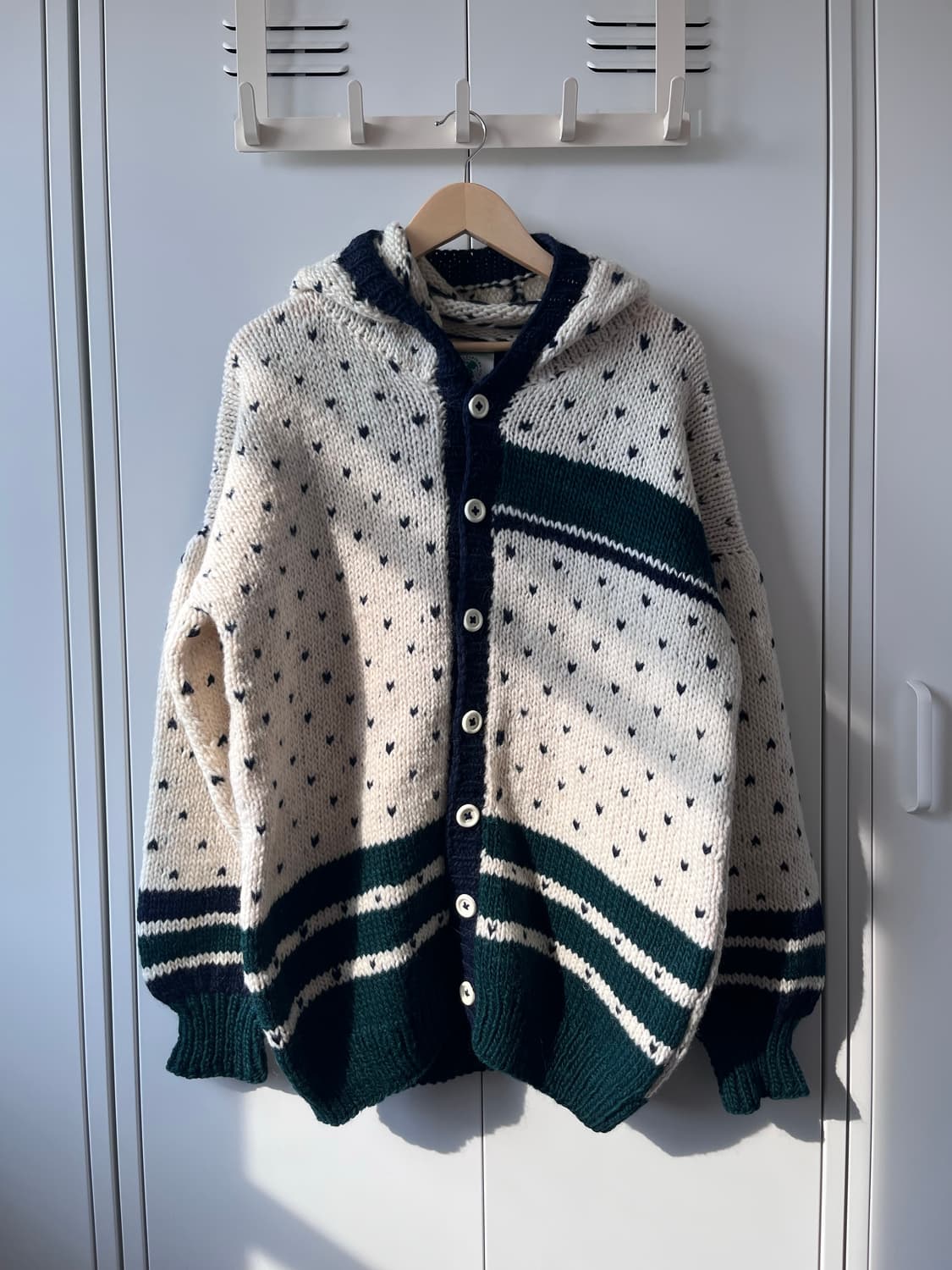 Nigel cabourn 하트 코위찬 헤비 울니트 후드집업 상품이미지1